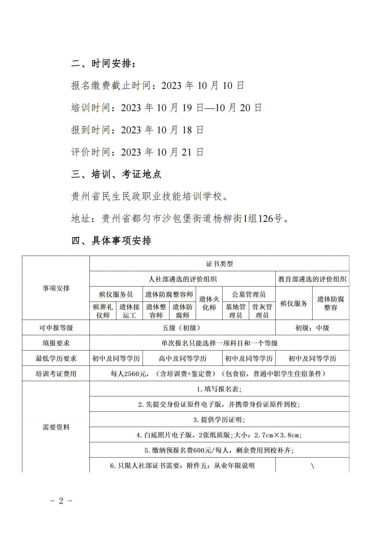 黔民政培校通〔2023〕013号关于开展2023年第四期殡葬职业技能等级评定考前培训班开班的通知(2)_01(1).png 黔民政培校通〔2023〕013号关于开展2023年第四期殡葬职业技能等级评定考前培训班开班的通知(2)_01(1).png